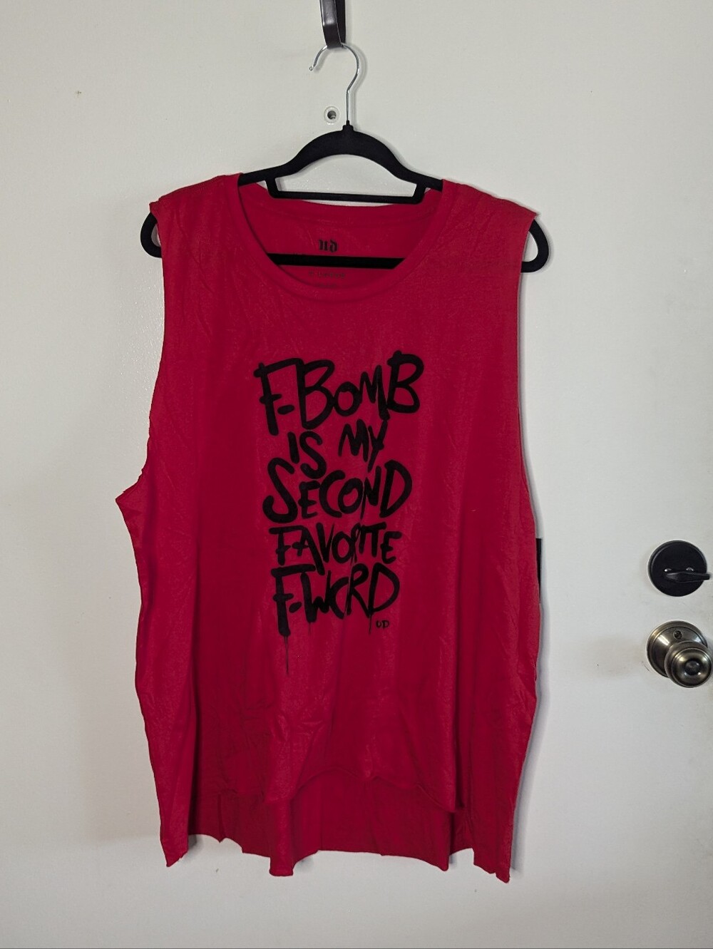 Urband Decay F-Bomb Lipstick Shade Unisex Muscle Tee Tank Top XL NWT
